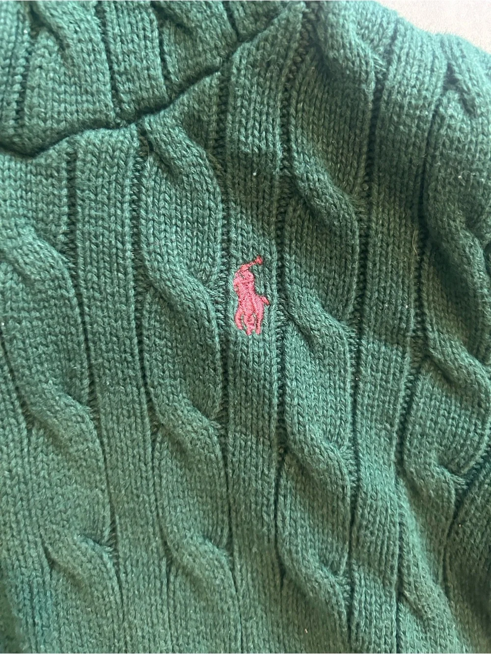 Ralph Lauren Boys Cable-Knit Cotton Hooded Sweater in Green
